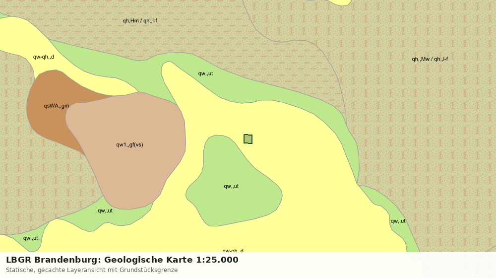 Statische Kartenansicht: LBGR Brandenburg: Geologische Karte 1:25.000