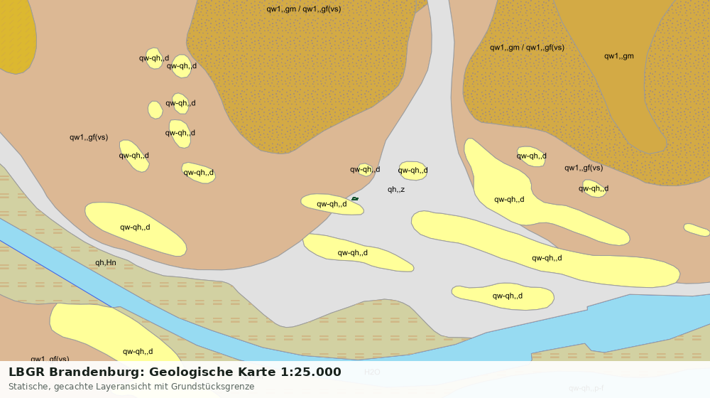 Statische Kartenansicht: LBGR Brandenburg: Geologische Karte 1:25.000