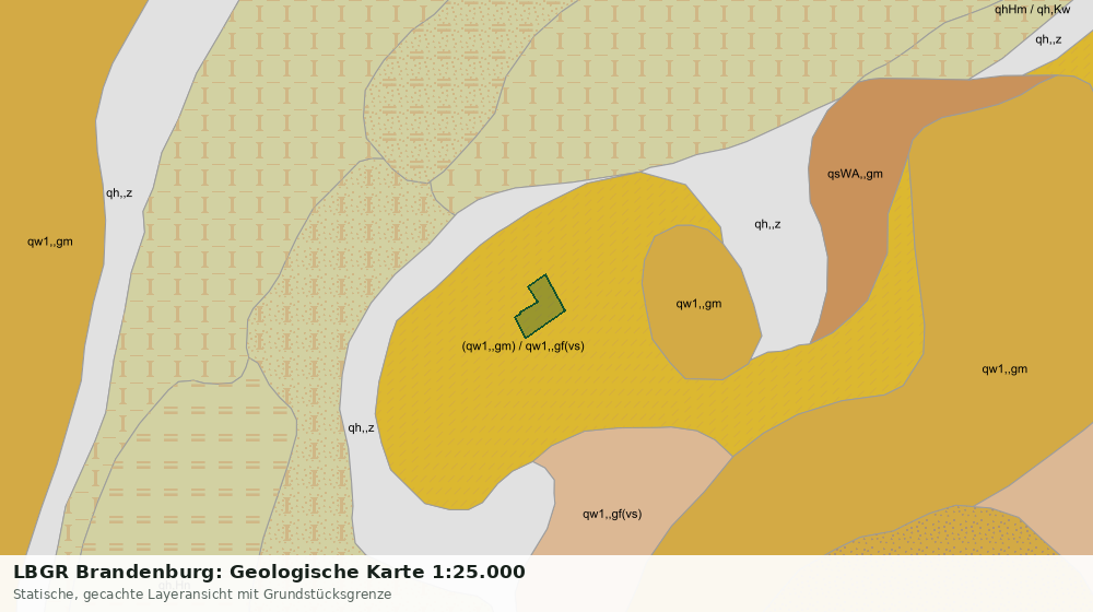 Statische Kartenansicht: LBGR Brandenburg: Geologische Karte 1:25.000