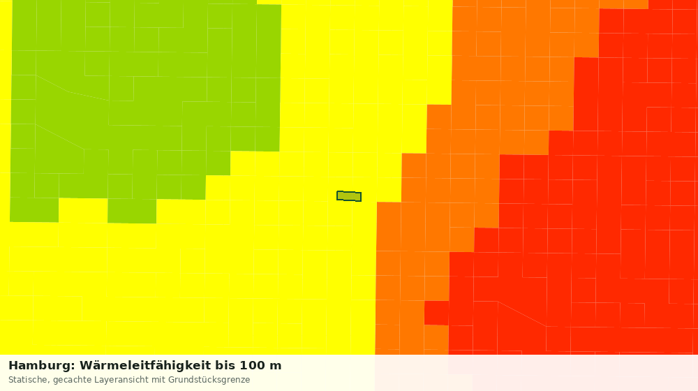 Statische Kartenansicht: Hamburg: Wärmeleitfähigkeit bis 100 m