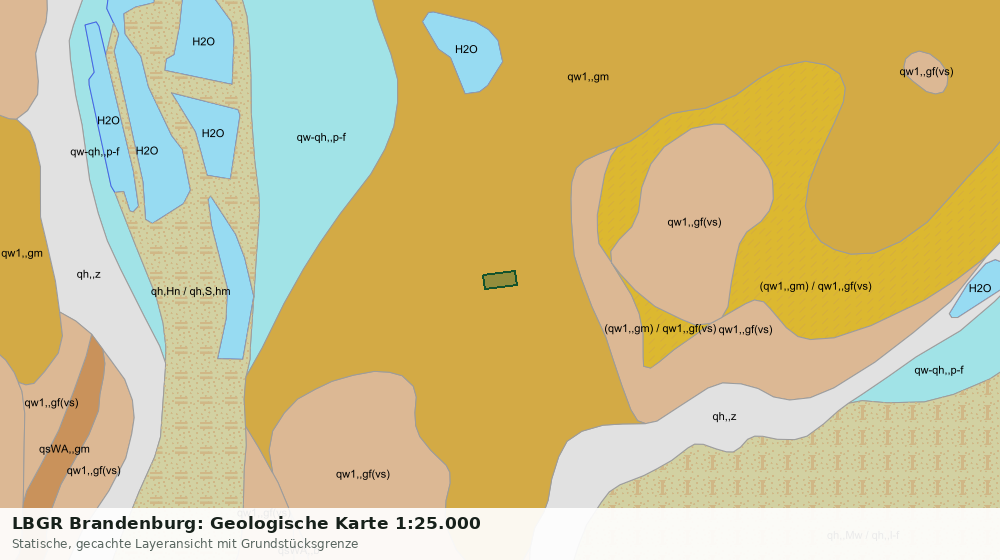Statische Kartenansicht: LBGR Brandenburg: Geologische Karte 1:25.000