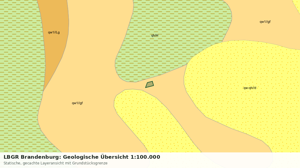 Statische Kartenansicht: LBGR Brandenburg: Geologische Übersicht 1:100.000