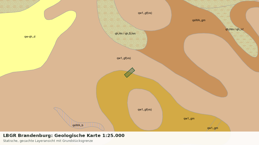 Statische Kartenansicht: LBGR Brandenburg: Geologische Karte 1:25.000