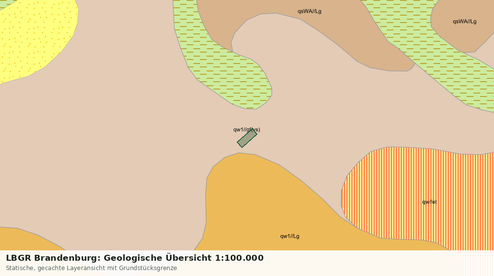 Statische Kartenansicht: LBGR Brandenburg: Geologische Übersicht 1:100.000