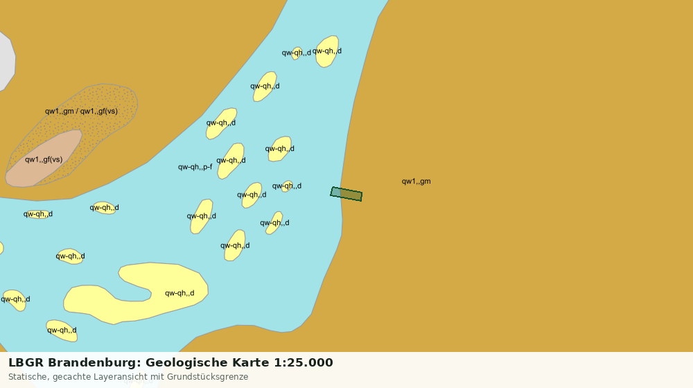 Statische Kartenansicht: LBGR Brandenburg: Geologische Karte 1:25.000