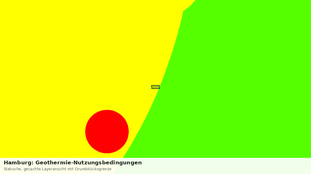 Statische Kartenansicht: Hamburg: Geothermie-Nutzungsbedingungen