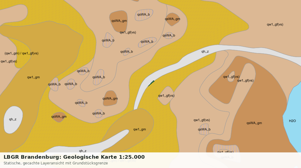 Statische Kartenansicht: LBGR Brandenburg: Geologische Karte 1:25.000