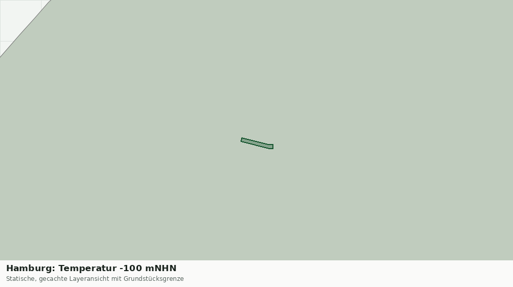 Statische Kartenansicht: Hamburg: Temperatur -100 mNHN