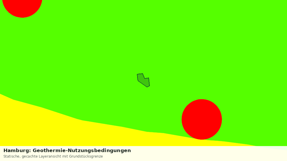 Statische Kartenansicht: Hamburg: Geothermie-Nutzungsbedingungen