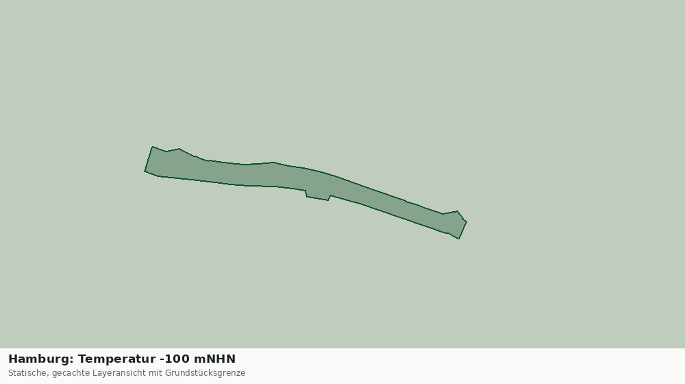 Statische Kartenansicht: Hamburg: Temperatur -100 mNHN