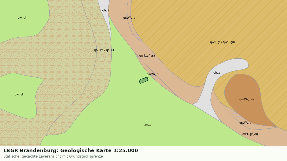 Statische Kartenansicht: LBGR Brandenburg: Geologische Karte 1:25.000