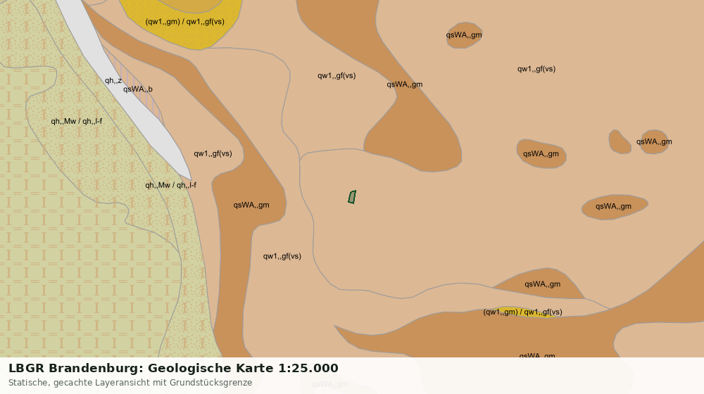 Statische Kartenansicht: LBGR Brandenburg: Geologische Karte 1:25.000