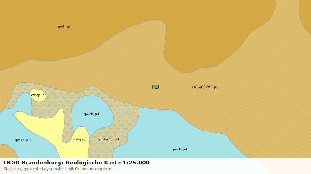 Statische Kartenansicht: LBGR Brandenburg: Geologische Karte 1:25.000