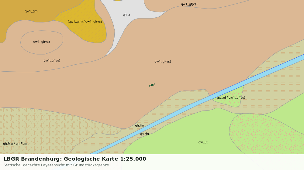 Statische Kartenansicht: LBGR Brandenburg: Geologische Karte 1:25.000