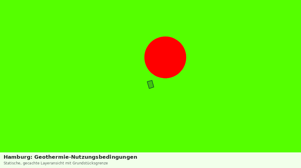 Statische Kartenansicht: Hamburg: Geothermie-Nutzungsbedingungen