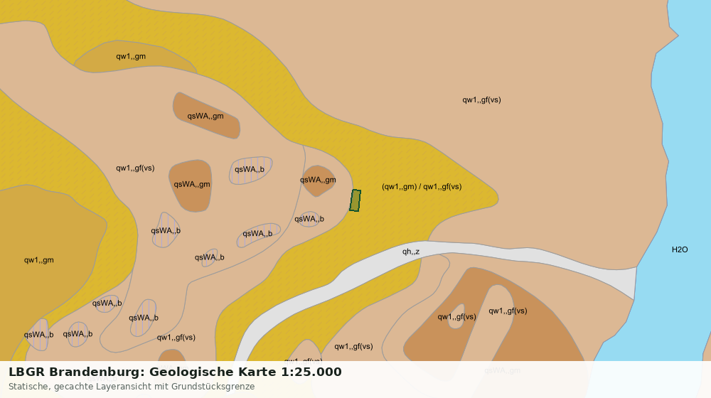 Statische Kartenansicht: LBGR Brandenburg: Geologische Karte 1:25.000