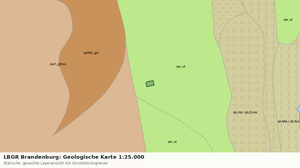 Statische Kartenansicht: LBGR Brandenburg: Geologische Karte 1:25.000