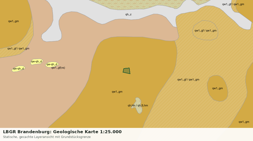 Statische Kartenansicht: LBGR Brandenburg: Geologische Karte 1:25.000