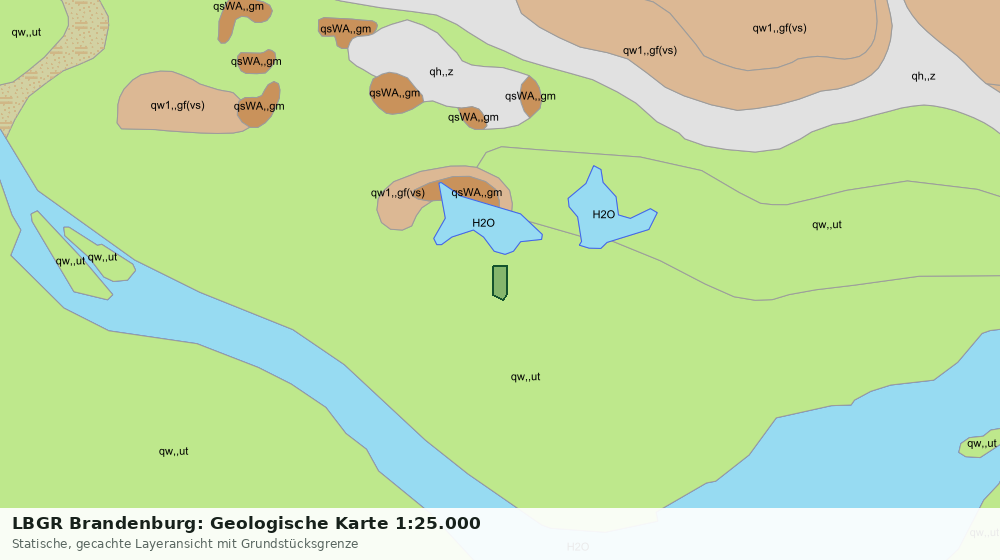 Statische Kartenansicht: LBGR Brandenburg: Geologische Karte 1:25.000