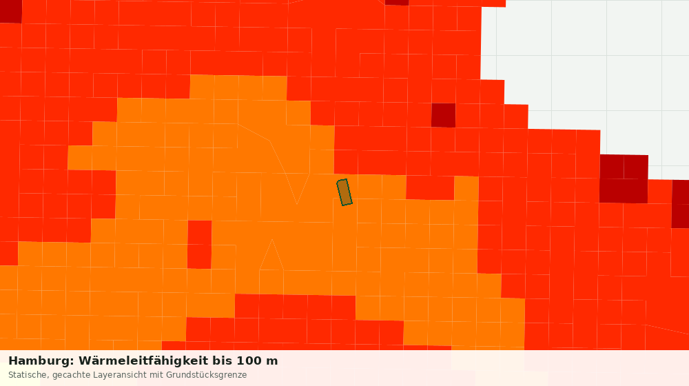 Statische Kartenansicht: Hamburg: Wärmeleitfähigkeit bis 100 m