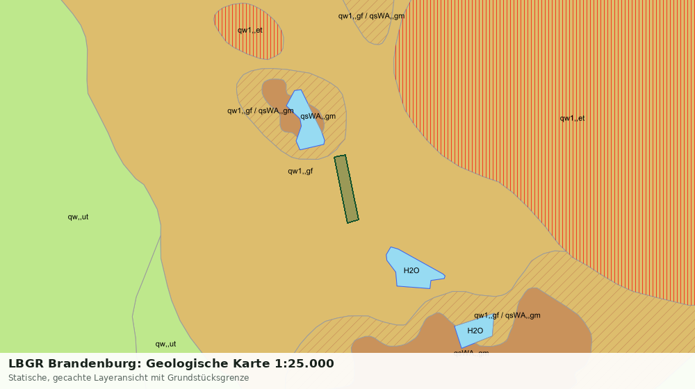 Statische Kartenansicht: LBGR Brandenburg: Geologische Karte 1:25.000