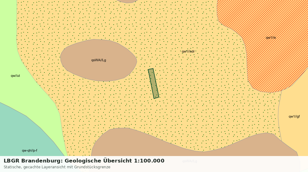 Statische Kartenansicht: LBGR Brandenburg: Geologische Übersicht 1:100.000