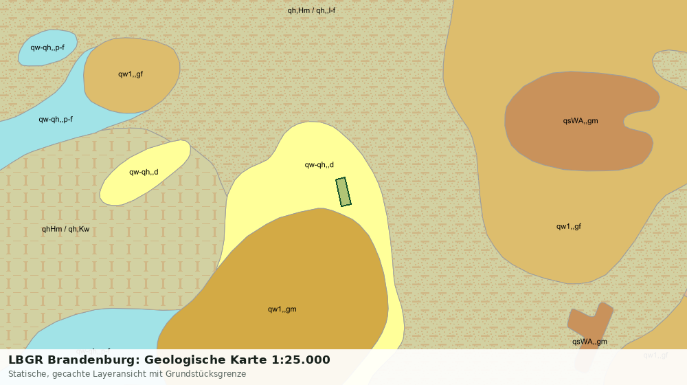 Statische Kartenansicht: LBGR Brandenburg: Geologische Karte 1:25.000