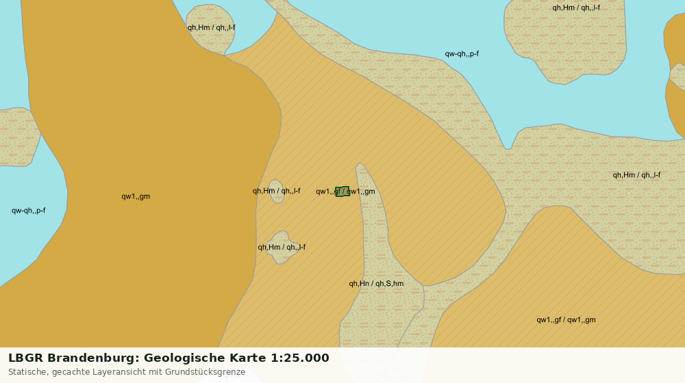 Statische Kartenansicht: LBGR Brandenburg: Geologische Karte 1:25.000