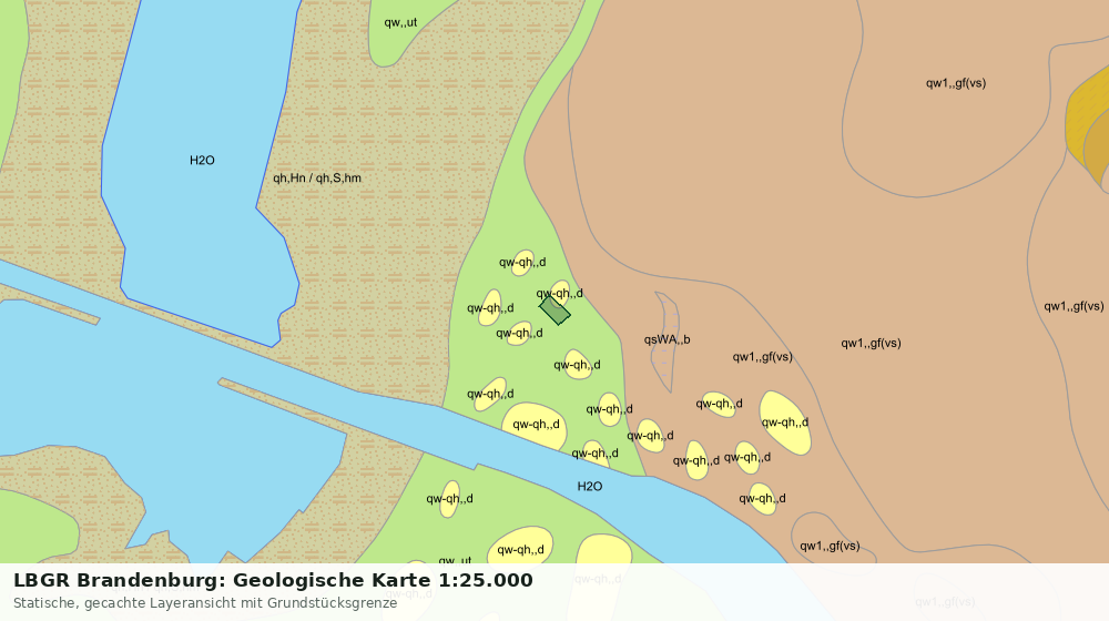 Statische Kartenansicht: LBGR Brandenburg: Geologische Karte 1:25.000