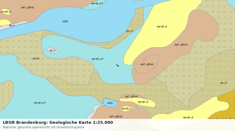 Statische Kartenansicht: LBGR Brandenburg: Geologische Karte 1:25.000