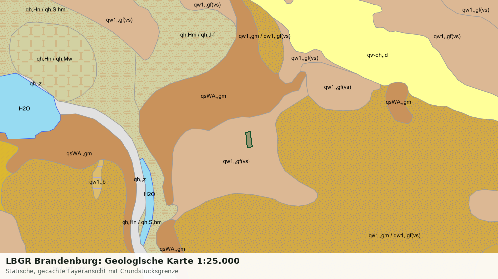 Statische Kartenansicht: LBGR Brandenburg: Geologische Karte 1:25.000