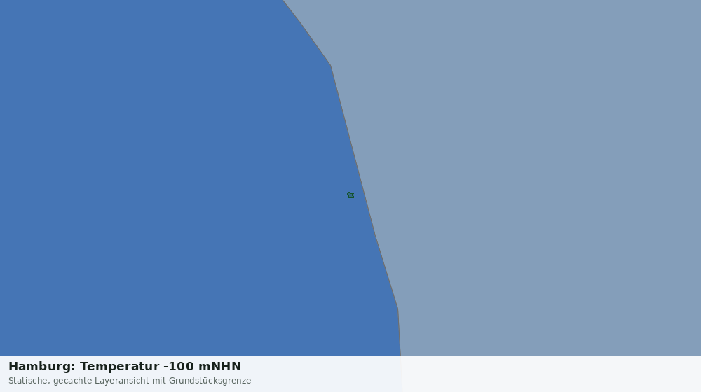 Statische Kartenansicht: Hamburg: Temperatur -100 mNHN
