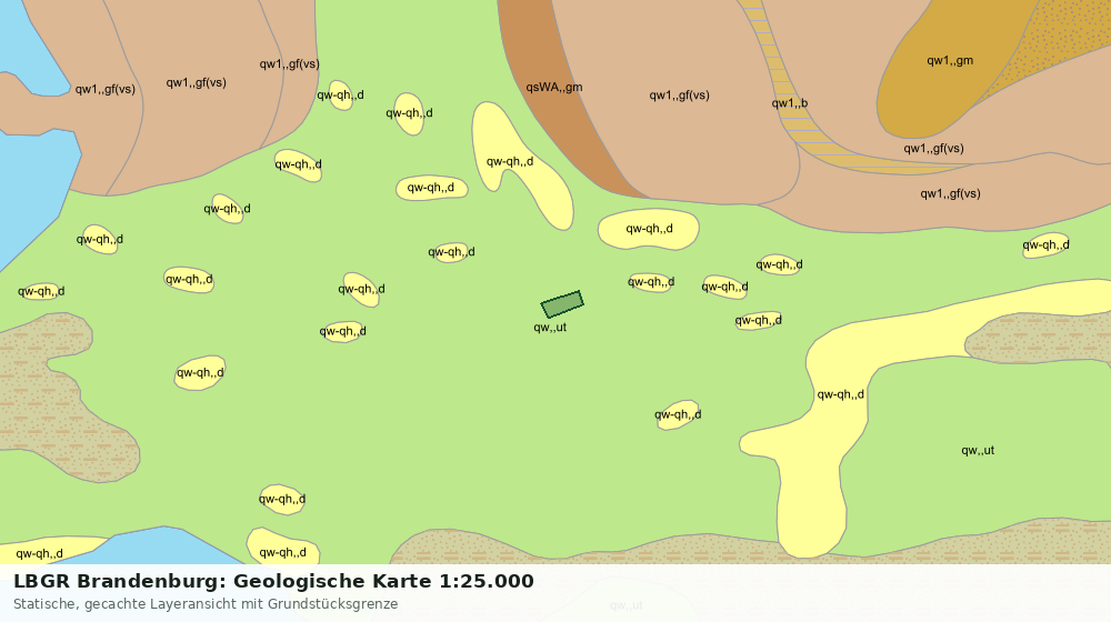 Statische Kartenansicht: LBGR Brandenburg: Geologische Karte 1:25.000