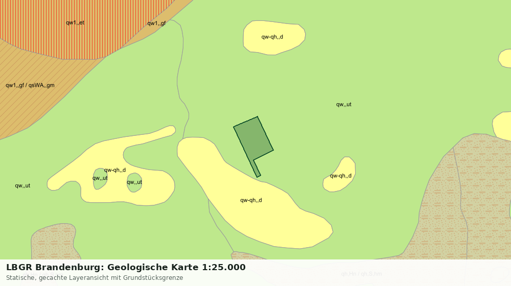 Statische Kartenansicht: LBGR Brandenburg: Geologische Karte 1:25.000