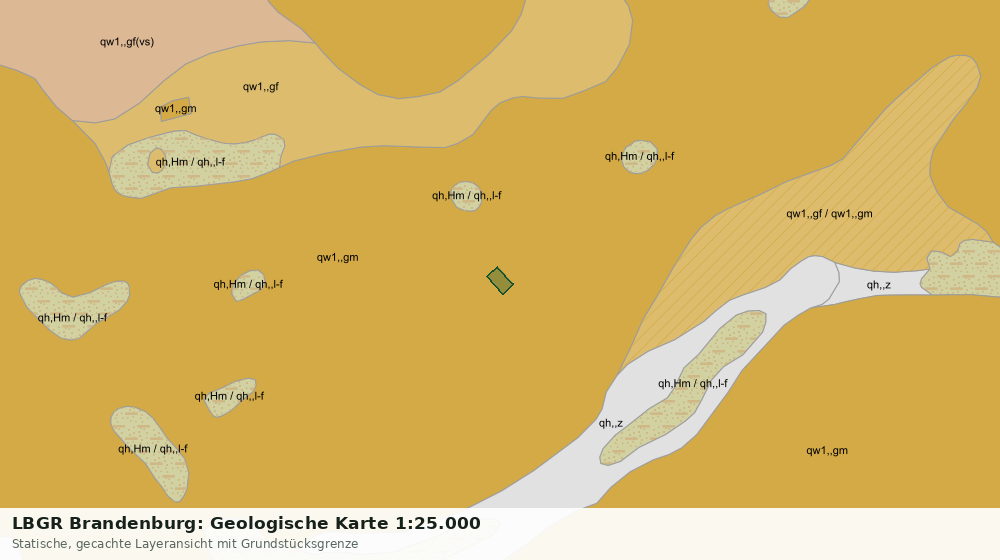 Statische Kartenansicht: LBGR Brandenburg: Geologische Karte 1:25.000