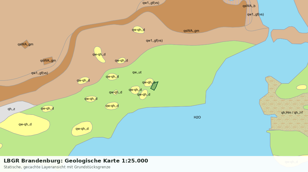 Statische Kartenansicht: LBGR Brandenburg: Geologische Karte 1:25.000