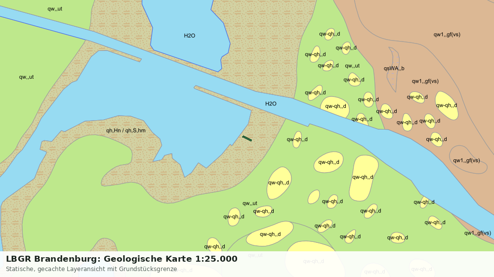 Statische Kartenansicht: LBGR Brandenburg: Geologische Karte 1:25.000
