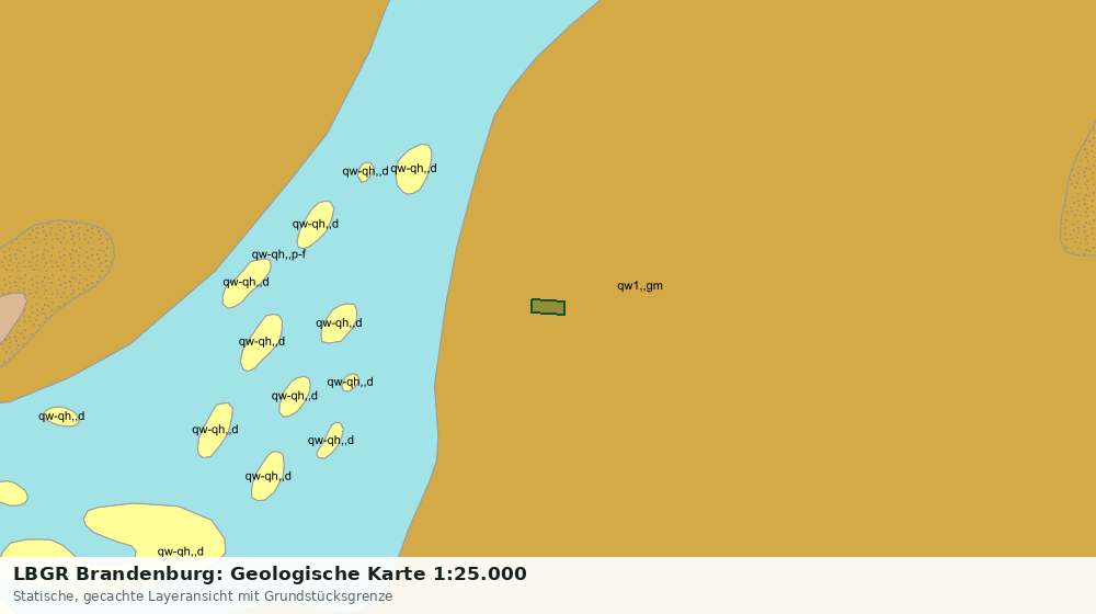 Statische Kartenansicht: LBGR Brandenburg: Geologische Karte 1:25.000