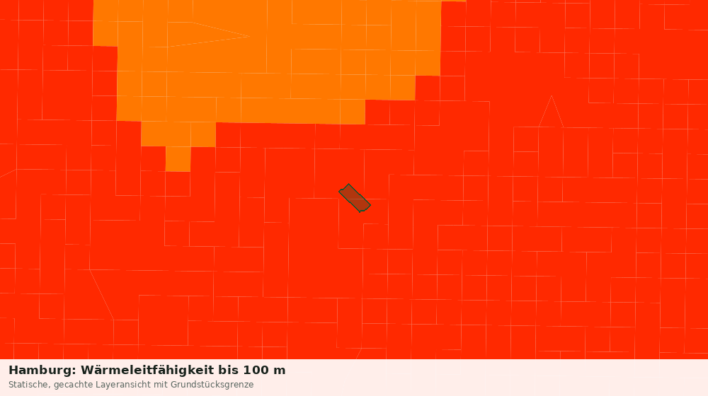 Statische Kartenansicht: Hamburg: Wärmeleitfähigkeit bis 100 m
