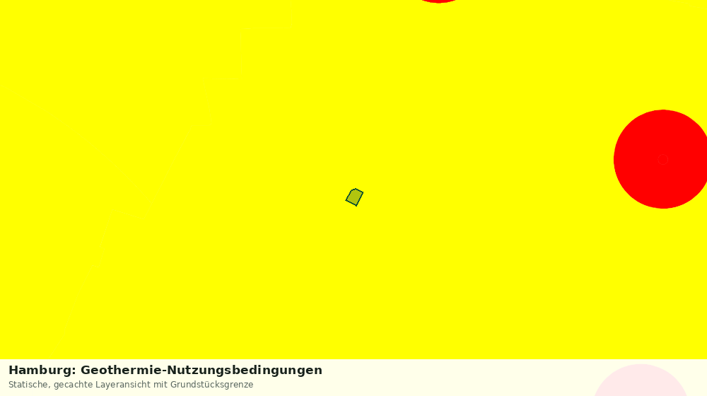 Statische Kartenansicht: Hamburg: Geothermie-Nutzungsbedingungen