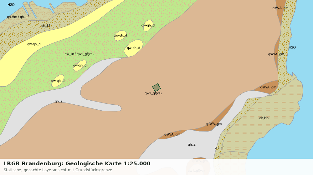Statische Kartenansicht: LBGR Brandenburg: Geologische Karte 1:25.000