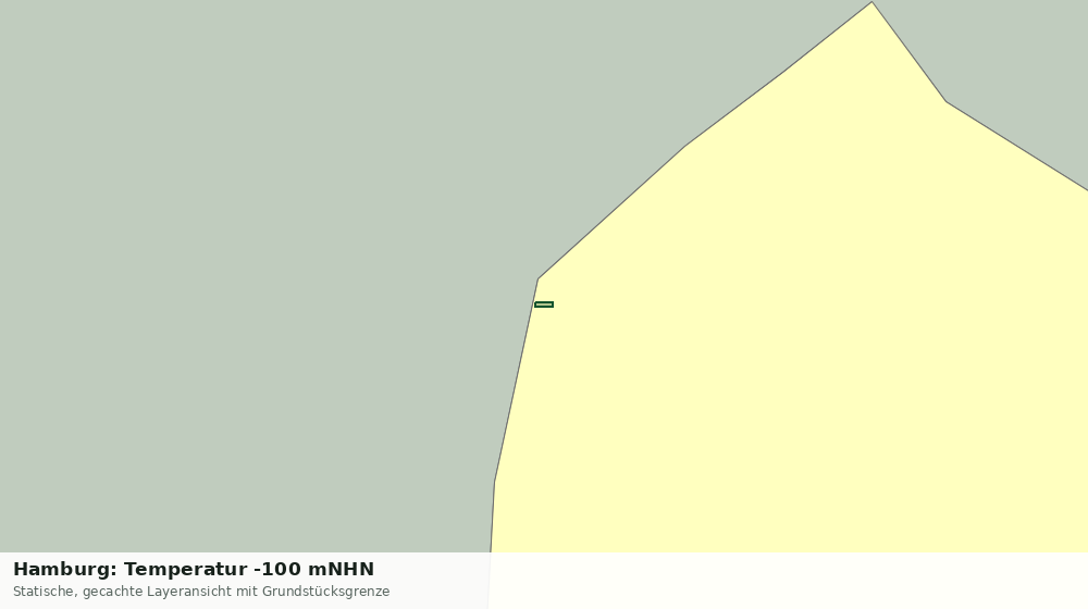 Statische Kartenansicht: Hamburg: Temperatur -100 mNHN