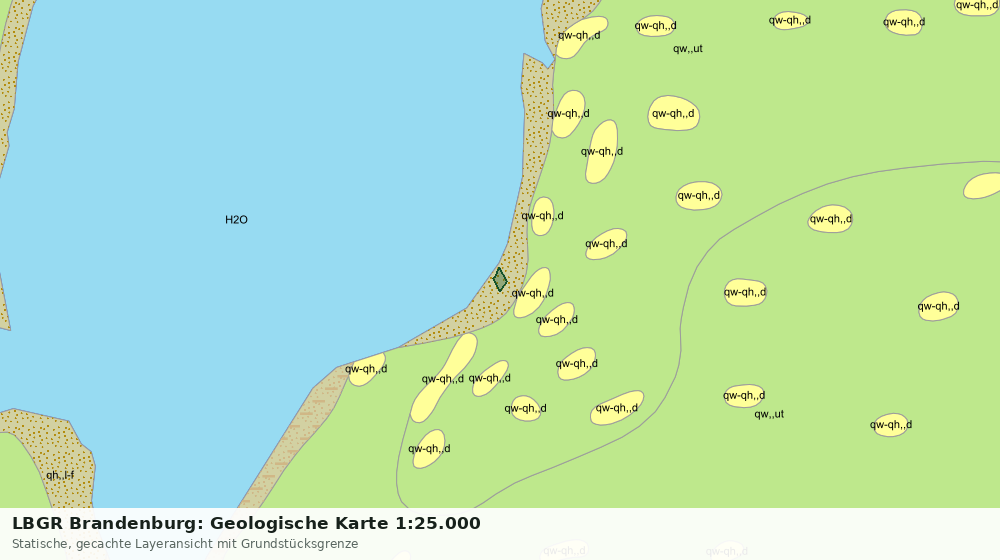 Statische Kartenansicht: LBGR Brandenburg: Geologische Karte 1:25.000