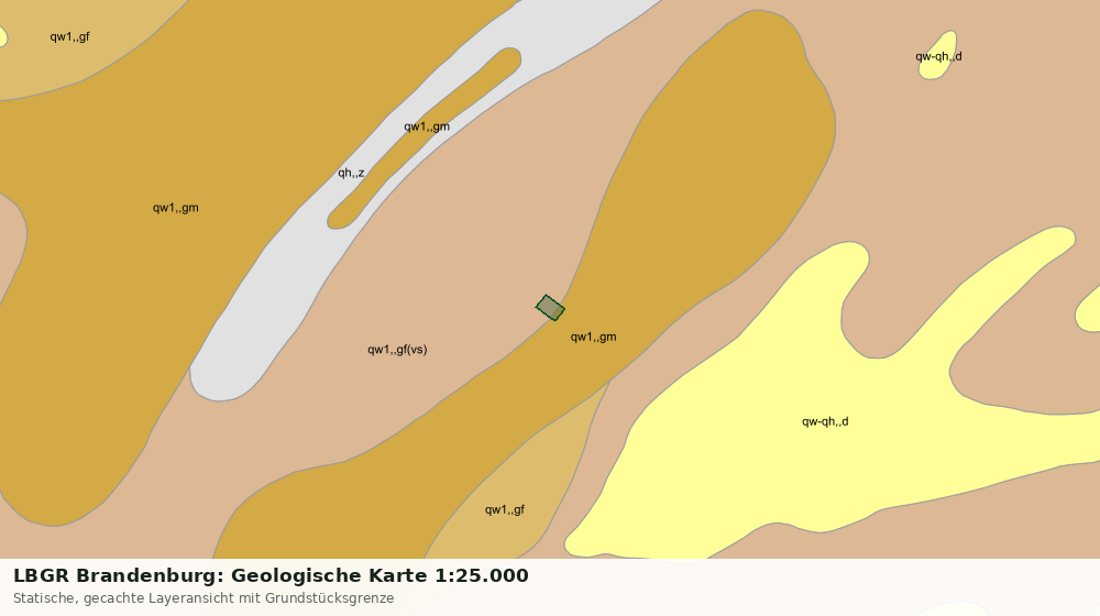 Statische Kartenansicht: LBGR Brandenburg: Geologische Karte 1:25.000