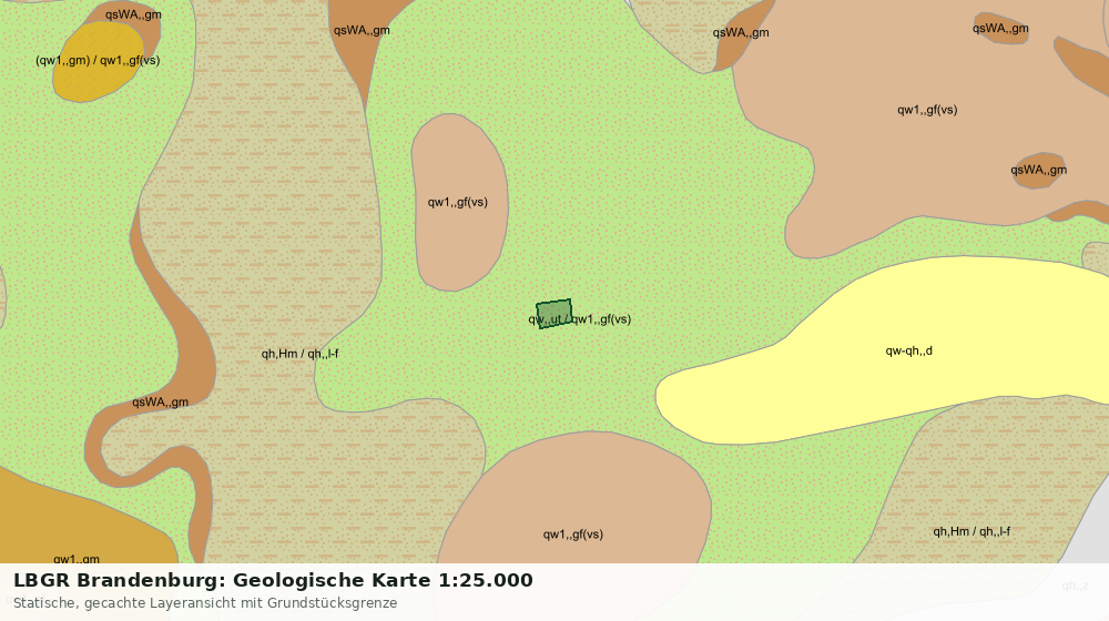 Statische Kartenansicht: LBGR Brandenburg: Geologische Karte 1:25.000