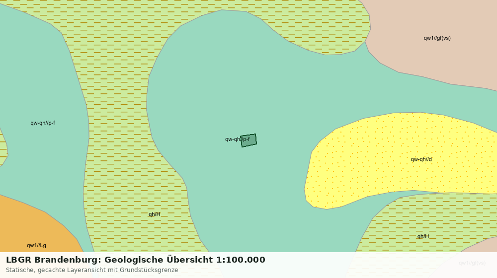 Statische Kartenansicht: LBGR Brandenburg: Geologische Übersicht 1:100.000