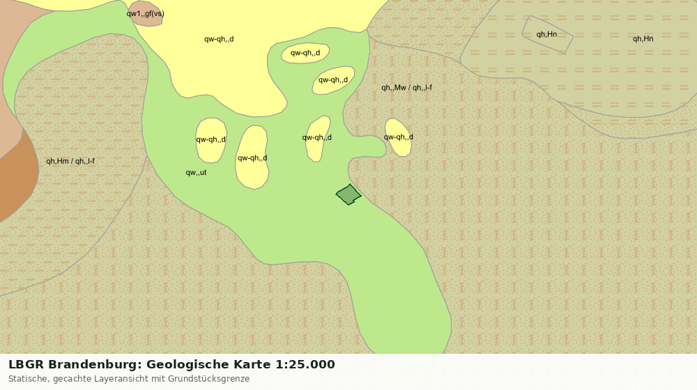 Statische Kartenansicht: LBGR Brandenburg: Geologische Karte 1:25.000
