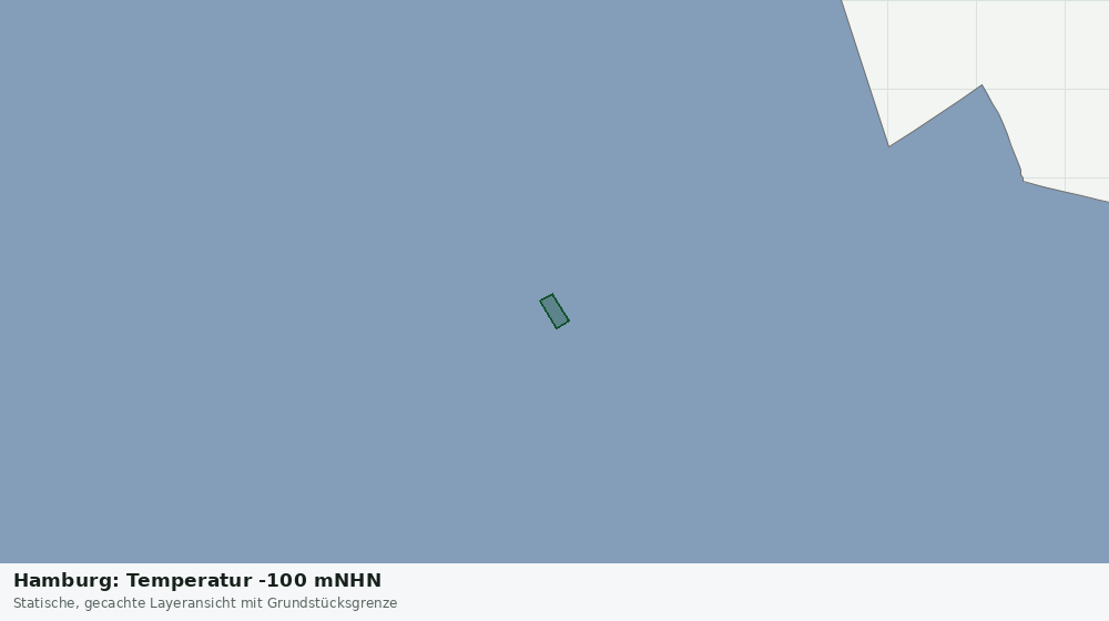 Statische Kartenansicht: Hamburg: Temperatur -100 mNHN