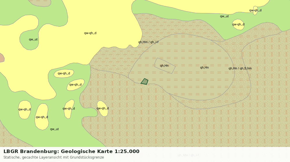 Statische Kartenansicht: LBGR Brandenburg: Geologische Karte 1:25.000