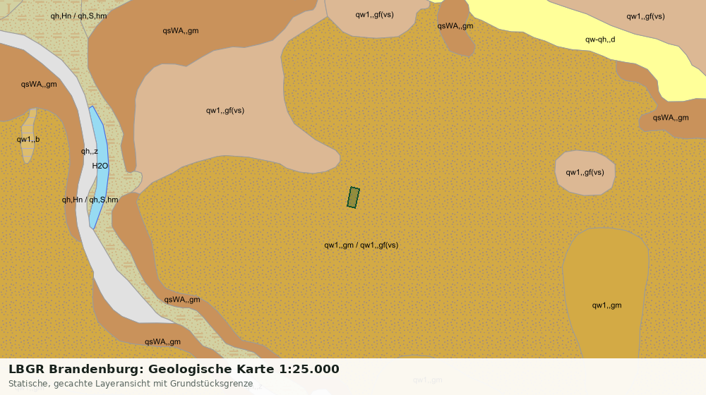 Statische Kartenansicht: LBGR Brandenburg: Geologische Karte 1:25.000